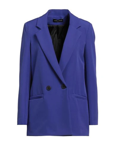 Vanessa Scott Woman Blazer Purple Size S Polyester, Elastane