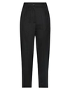 Tela Woman Pants Black Size 8 Polyester, Virgin Wool, Elastane