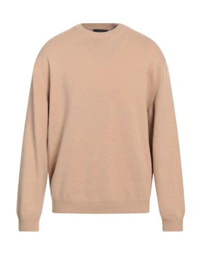 Daniele Fiesoli Man Sweater Beige Size S Merino Wool, Cashmere In Beige