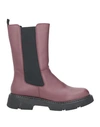 Tosca Blu Woman Ankle Boots Burgundy Size 10 Soft Leather, Textile Fibers In Red