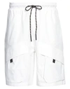 Masterpiece Of Rêver Paris Man Shorts & Bermuda Shorts White Size S Cotton, Elastane