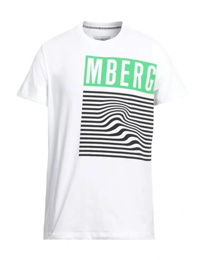 Bikkembergs Man T-shirt White Size L Cotton, Elastane