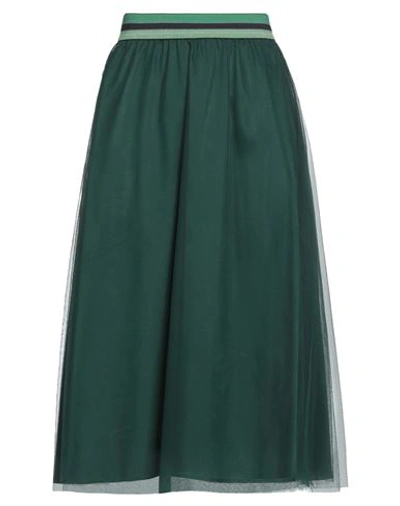 Niū Woman Midi Skirt Emerald Green Size L Polyamide