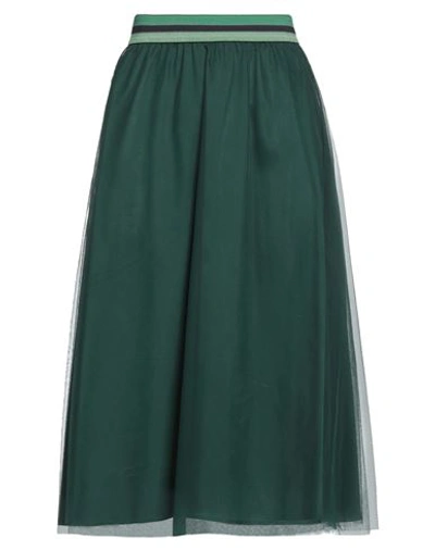 Niū Woman Midi Skirt Emerald Green Size Xs Polyamide
