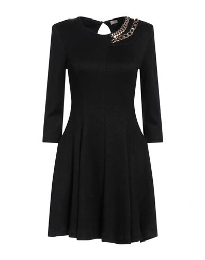 Rinascimento Woman Mini Dress Black Size L Viscose, Polyester, Polyamide In Black