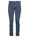 Aglini Man Pants Slate Blue Size 33 Cotton, Elastane