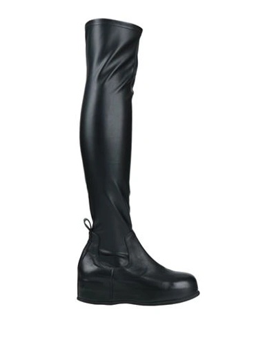 Malloni Woman Knee Boots Black Size 10 Soft Leather