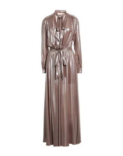 Aniye By Woman Long Dress Camel Size 8 Polyester In Beige
