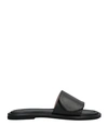 N°21 WOMAN SANDALS BLACK SIZE 6.5 CALFSKIN