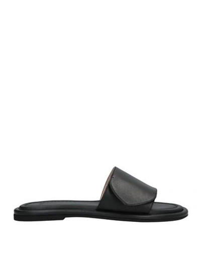 N°21 Woman Sandals Black Size 7.5 Calfskin