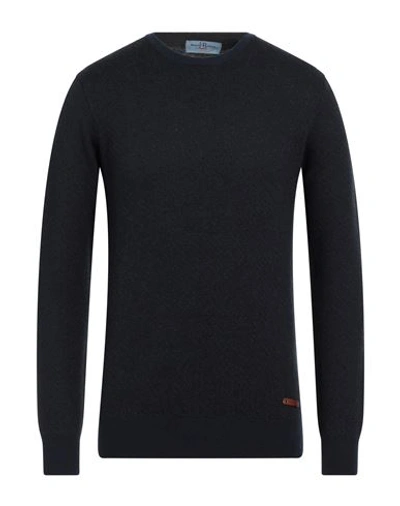 Harmont & Blaine Man Sweater Midnight Blue Size Xxl Cotton, Wool, Cashmere