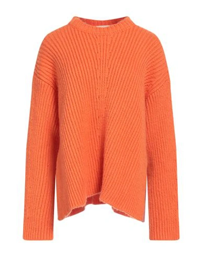 Akep Woman Sweater Orange Size 6 Polyamide, Acrylic, Merino Wool