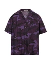 Valentino Man Shirt Deep Purple Size 40 Cotton