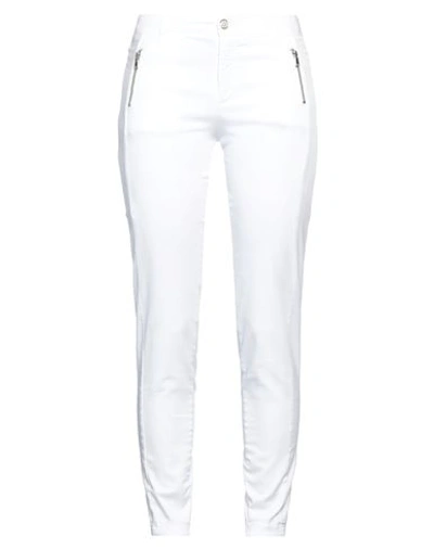 Liu •jo Woman Pants White Size 25 Cotton, Elastane