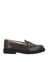 Tod's Woman Loafers Dark Brown Size 6.5 Soft Leather In Brown