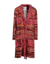 De' Hart Woman Overcoat & Trench Coat Orange Size 4 Polyester, Acrylic, Nylon, Wool