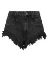 Isabel Marant Étoile Marant Étoile Woman Denim Shorts Black Size 2 Cotton In Black
