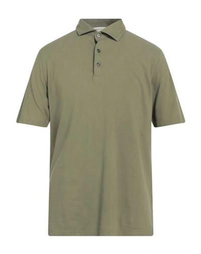 Filippo De Laurentiis Man Polo Shirt Military Green Size 36 Cotton In Green