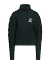 Odi Et Amo Woman Turtleneck Dark Green Size 6 Acrylic, Polyester, Wool