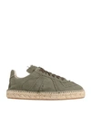 Maison Margiela Woman Espadrilles Military Green Size 10 Textile Fibers