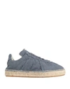 Maison Margiela Woman Espadrilles Slate Blue Size 11 Textile Fibers