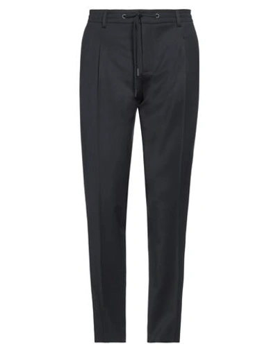 Hōsio Man Pants Navy Blue Size 28 Wool, Polyester, Elastane In Navy Blue