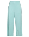 Clips Woman Pants Turquoise Size 12 Viscose, Elastane In Blue
