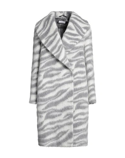Peserico Woman Coat Grey Size 6 Virgin Wool, Alpaca Wool, Polyamide