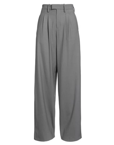 Federica Tosi Woman Pants Grey Size 8 Polyester, Virgin Wool, Elastane In Grey