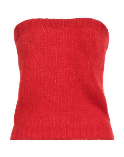 Laneus Woman Top Red Size 6 Mohair Wool, Polyamide, Wool