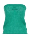 Laneus Woman Top Green Size 6 Mohair Wool, Polyamide, Wool