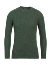 Drumohr Man Sweater Military Green Size 36 Lambswool