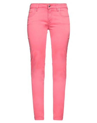 Jacob Cohёn Woman Denim Pants Coral Size 27 Lyocell, Cotton, Elastane In Red