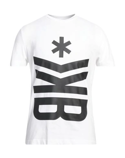 Bikkembergs Man T-shirt White Size S Cotton, Elastane
