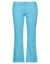 Dsquared2 Woman Jeans Azure Size 8 Cotton, Elastane In Blue