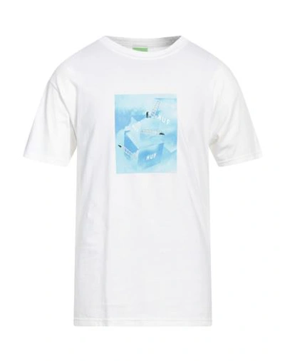 Huf Man T-shirt White Size Xl Cotton