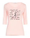 Mr Massimo Rebecchi Woman T-shirt Pink Size Xl Viscose, Elastane