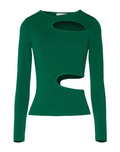 Vicolo Woman T-shirt Green Size Onesize Viscose, Polyester