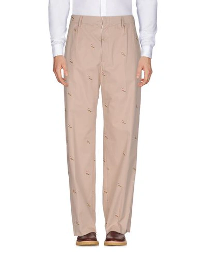 People (+)  Man Pants Sand Size 34 Cotton In Beige