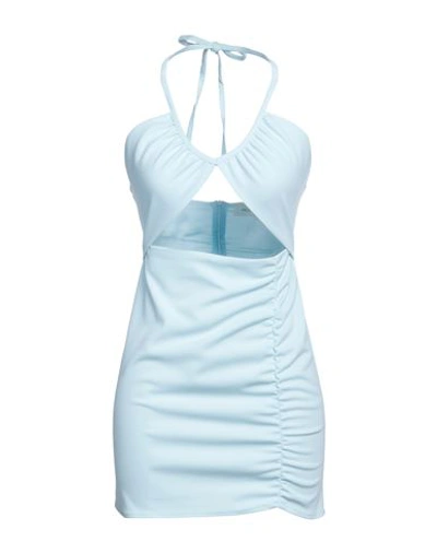 Vicolo Woman Short Dress Sky Blue Size S Polyester, Elastane