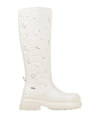 Liu •jo Woman Boot Ivory Size 8 Textile Fibers In White