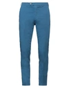 Cruna Man Pants Deep Jade Size 40 Cotton, Elastane In Blue
