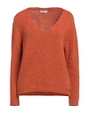 Happy25 Woman Sweater Orange Size 4 Acrylic, Polyester, Wool, Viscose, Alpaca Wool