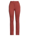 Dixie Woman Pants Rust Size M Viscose, Nylon, Elastane In Red