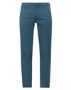 Dondup Man Pants Slate Blue Size 31 Cotton, Elastane