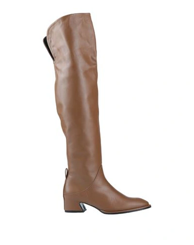 Eqüitare Equitare Woman Knee Boots Tan Size 11 Soft Leather In Brown
