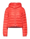 Historic Woman Down Jacket Orange Size L Polyamide In Orange
