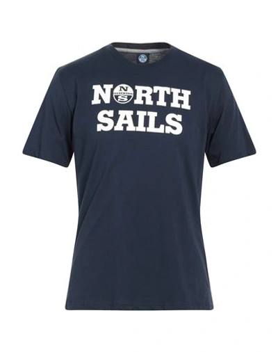 North Sails Man T-shirt Midnight Blue Size Xxl Cotton