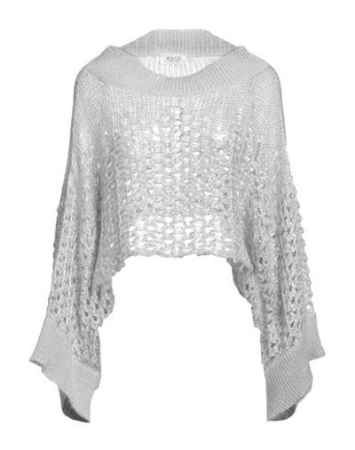 Aviu Aviù Woman Sweater Silver Size 4 Viscose, Metallic Polyester, Mohair Wool, Polyamide, Wool