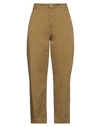 Manila Grace Woman Pants Military Green Size 10 Cotton, Elastane